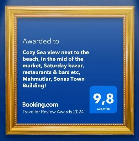 Cozy Sea View Next To The Beach, In The Mid Of The Market, Saturday Bazar, Restaurants & Bars Etc, Mahmutlar! Daire *
